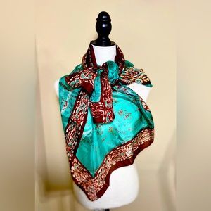 Silk Classy Scarf Wrap Geometric print Modern